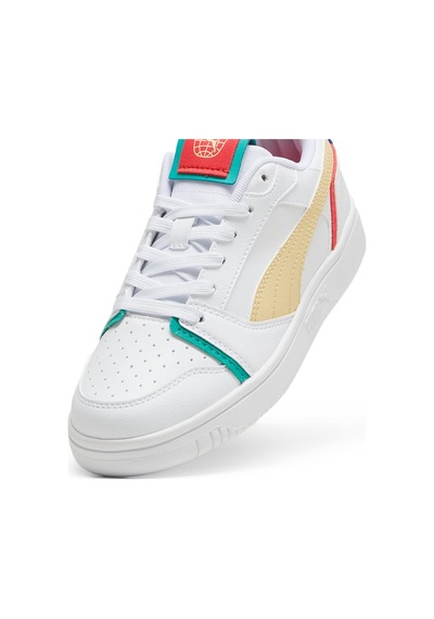Puma Rebound V6 Lo Ready, Set, Better Genç Spor Ayakkabı Çok Renkli