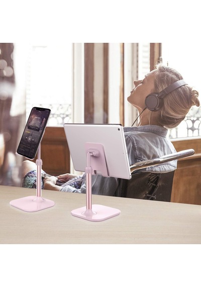 Cep Telefonu Standı, Masa Telefon Tutucu, İphone/tablet Uyumlu, Pembe