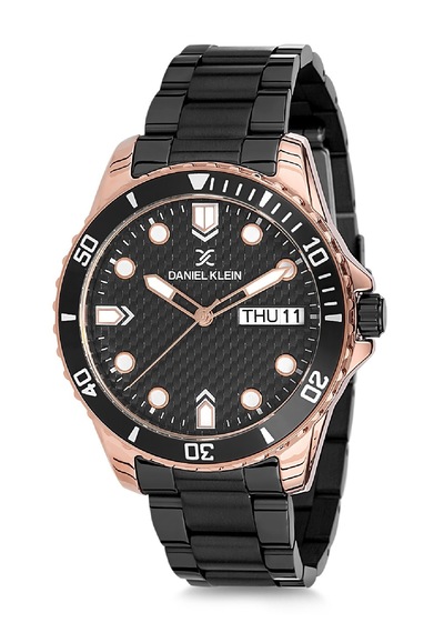 Daniel Klein 8680161711104 Siyah Çelik Kordonlu Sevgili Çift Kol Saatleri Rose Gold
