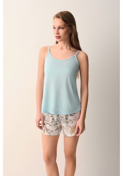 Suwen Emma Atlet Şort Pijama Takımı Sh26640667338 Ekru