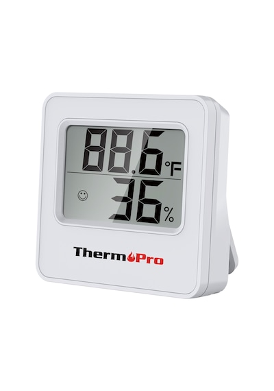 Thermopro Tp157w İç Mekan Sera, Dolap, Bebek Odası Hassas Sıcaklık Ve Nem Ölçer Mini Termometre