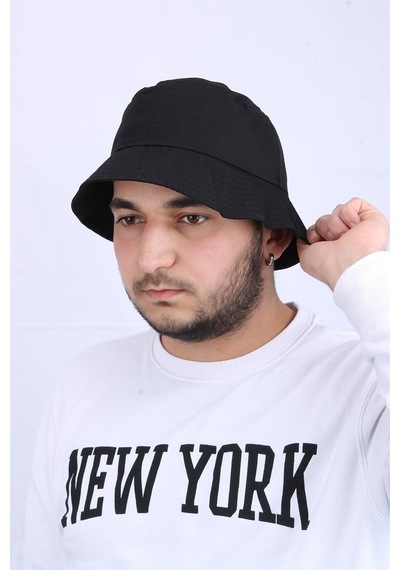 Cappello Unisex Safari Şapka - Outdoor - Capusfr001-Siyah