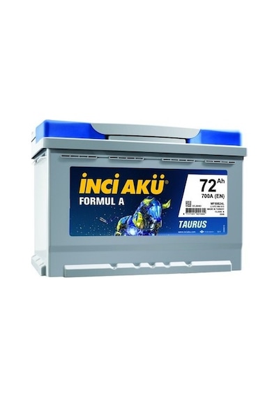 İnci 12V 72 Ah Amper 700 Formul A Taurus Akü