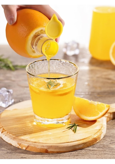 2'li Limon Sıkacağı Bpa İçermeyen Kapaklı Meyve Sıkacağı Kokteyller Ve İçecekler İçin Limon Sıkma Pl Diğer