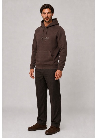 Redline Consume Erkek Regular Fit Kapüşonlu Sweatshirt Kahve