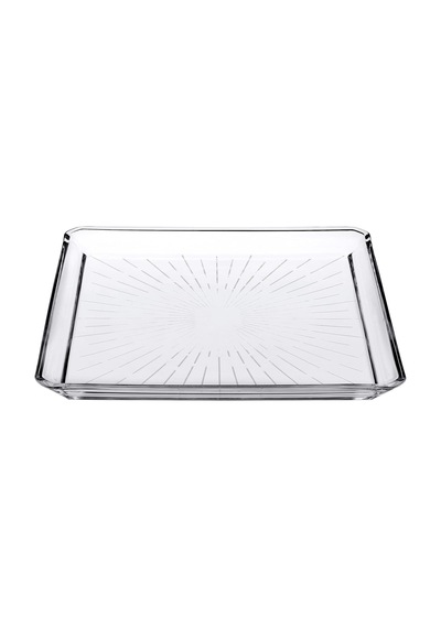 Paşabahçe Madlen Servis Tabağı 68683 Madlen Crystal Glass 24x24 Sku: Smg8690010162557 Açık Mavi
