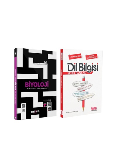 Marka Ayt Biyoloji Ve Akm Dil Bilgisi Soru Bankası Kitabı Seti 2 Kitap