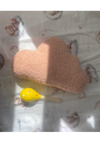 Teddy Dekoratif Bulut Yastık Açık Pembe