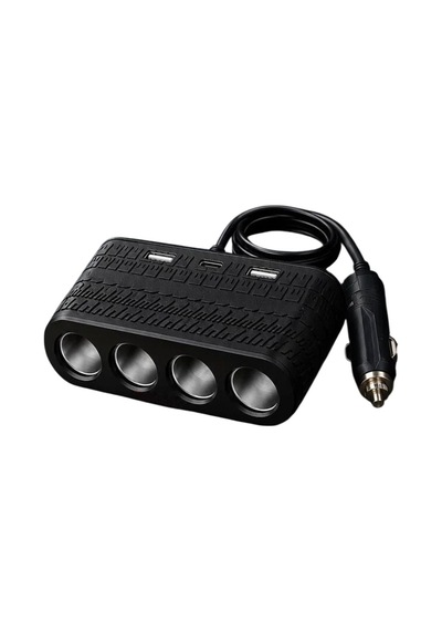 4 Port Araç Çakmak Çoklayıcı 2 Usb+type-c Şarj Girişli Çakmak Çoklayıcı