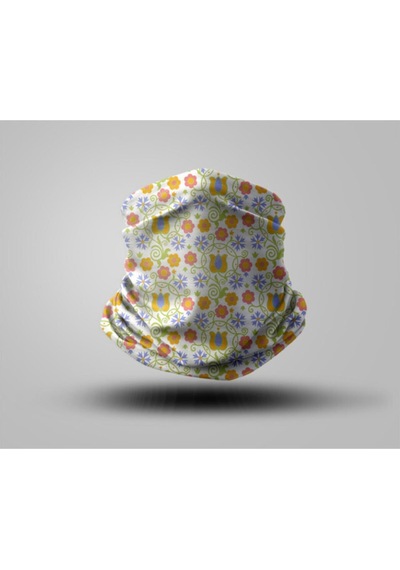 Buffalo Sarı Desenli Bandana Siyah