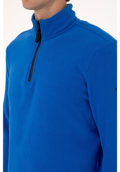 U.S. Polo Assn. Erkek Regular Fit Saks Polar Yarım Fermuarlı Basic Sweatshirt 50313777-VR032