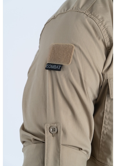 Combat Tactical Taktik Gömlek Fermuar Cepli Koruma Outdoor Gömlek Bej