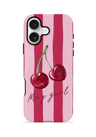 Apple iPhone Uyumlu 17 Vorian Çift Katmanlı Magsafe Kılıf Cherry Girl