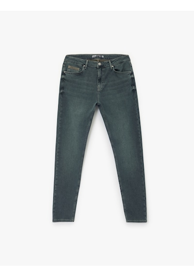 Koton Pamuklu Normal Bel Slim Fit Jean Pantolon - Brad Jean Petrol 6wam40017nd
