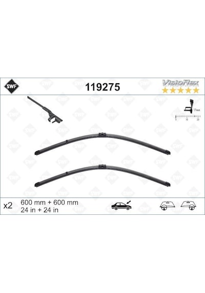 Sılecek - 822 - Supurgesı Takımı 600mm / 600mm Mercedes C-class W204 - Spt-gld - S204 Swf