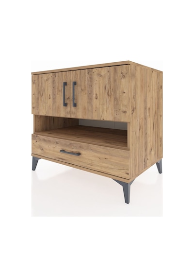 Kronos Şifonyer 3 Raflı Tek Çekmeceli 2 Kapaklı 88x59x80 Çam-çam Atlas Çam