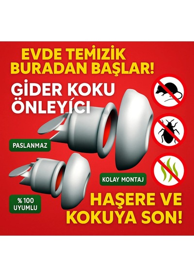 Gider Koku Önleyici Haşere Ve Koku Engelleyici Valf Diğer