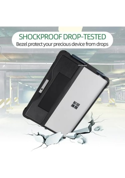 Kılıf Microsoft Surface Pro İle Uyumlu Pro 4-5-6 Için Koruma Kapak Kılıf Siyah Arka Kapak
