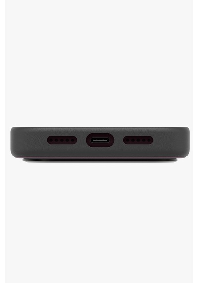 Apple iPhone Uyumlu 18 Pro Kılıf Lyden Ds Çift Tonlu Vegan Deri Magsafe Özel Tasarım Koruyucu Şık Kapak Mürdüm