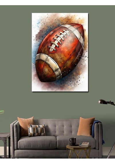 Kanvas Tablo Amerikan Futbol Topu 70cmx100cm