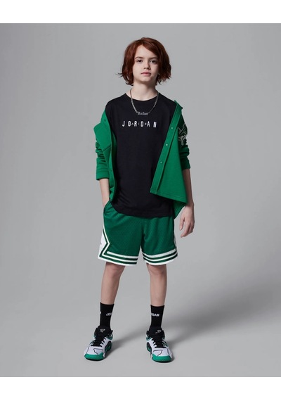 Nike Nıke Jordan Jdb Mj Wordmark Emb Crew Erkek Çocuk Tişört 95d634 023 023 Çok Renkli