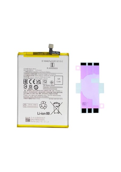 Xiaomi Redmi Note 11r Bn5h Batarya Pil Telefon Bataryası Pil Bandı Yanında