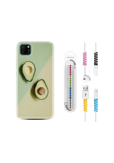 Huawei Y5P Kılıf Kablo Koruyuculu Dog In The Dress 1364
