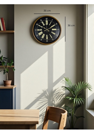 Zentime 36 Cm Kahverengi Duvar Saati çok Renkli