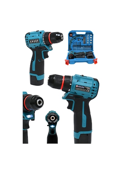 Mur-Cell MUR-9013 16.8V Kömürsüz Motor Çelik Mandren 36 Parça Vidalama Makinesi