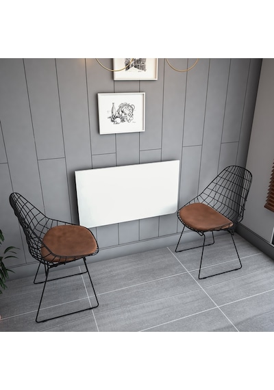 Asra Trend DMM-01 %100 MDF 90x50 cm Duvara Monte Katlanır Masa Mutfak Çalışma Masası Beyaz