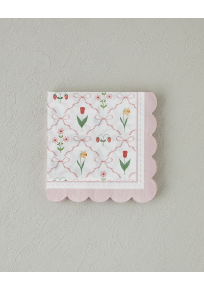 English Home Floral Whimsy Kağıt 20'li Kağıt Peçete 32x32 Cm Pembe
