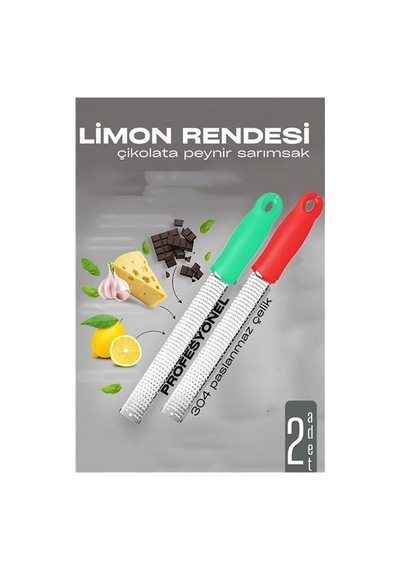 Limon Rendesi - Uzun Peynir Çikolata Sarımsak Rendesi 2 Li Set 721979 Yeşil
