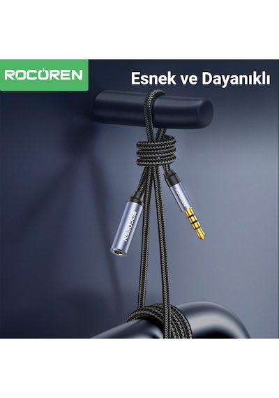 Rocoren 3.5mm Hi-fi Trrs Jack Aux Ses Uzatma Kablosu 2 Metre