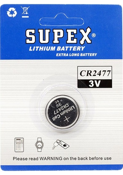 Supex Cr2477 3 Volt Lityum Pil Tekli