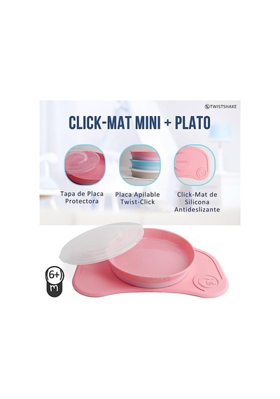 Vakumlu Bebek Çocuk Tabak Ve Mama Altlığı Seti Pembe