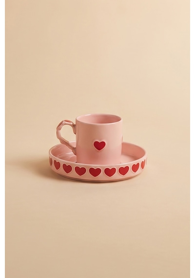 Karaca Sweetheart Kahve Fincan Takımı Pembe 90 Ml
