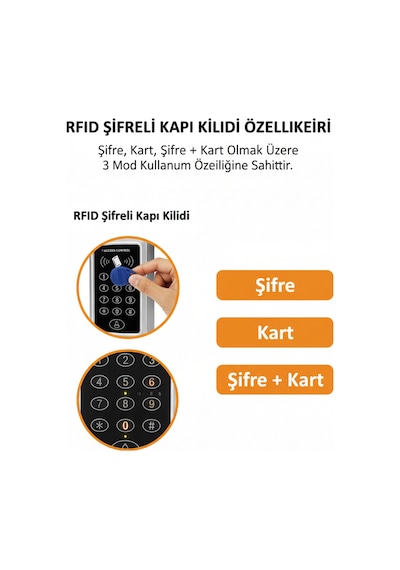 Rfıd Şifreli Kapı Kilidi Şifreli Ve Kartlı Geçiş Sistemi Kartlı Geçiş Kontrol Sistemi 10boncuklı
