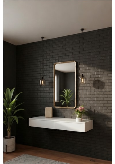 Mdf Makyaj Masası Ve Dresuar 120x30 Cm Çekmeceli Modern Tasarım Beyaz