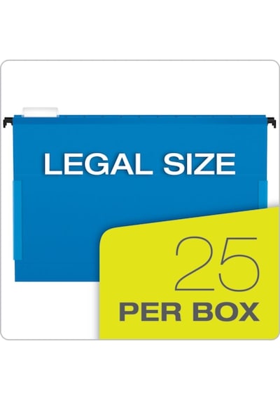 Surehook Güçlendirilmiş Askılı Kutu Dosyası, 2 İnç, Yasal, Mavi, 1/5 Kesim, Kutu Başına 25 59302ee Çok Renkli