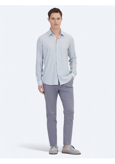 Kip Siyah Çizgili Regular Fit Casual Pamuk Karışımlı Gömlek Kip Siyah Çizgili Regular Fit Casual Pamuk Karışımlı Gömlek