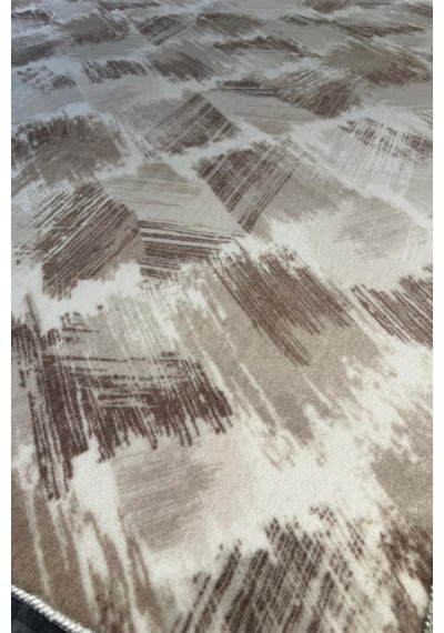 Villadia Home Textile Kaymaz Taban Modern Desen Halı Yolluk Leke Tutmaz Kolay Temizlenir Koridor Salon Yatak Mutfak Odası Vd4043kahve Kahve