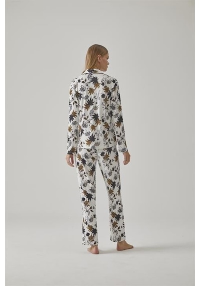 Relax Mode Kadın Gömlek Pijama Takım - 10778 Renkli