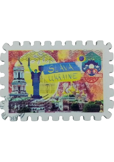 Ukrayna Temalı Pul Magnet