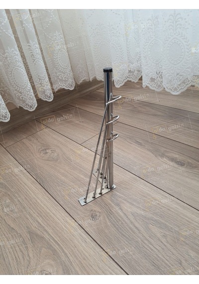 Mobilya Koltuk Sehpa Komidin Puf Bench Metal Telli Ayak 32 Cm 4 Adet Siyah