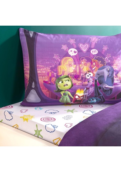Disney Inside Out 2 Tek Kişilik Pamuk Nevresim Takımı Çok renkli