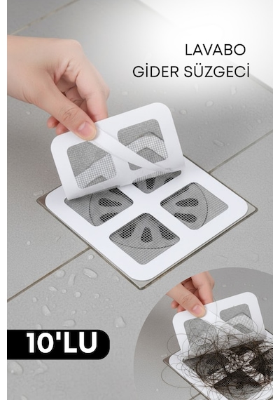 10 Adet Banyo Gider Süzgeci Saç Yakalayıcı Süzgeç Banyo Duş Gider Tıkanık Önleyici Süzgeç Plastik Diğer