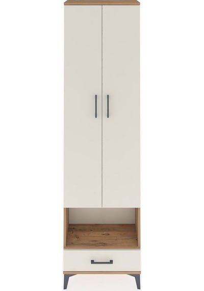Arges Dolap 5 Raflı Tek Çekmeceli Tek Askılı 60x30x221 Çam-ay... Çam