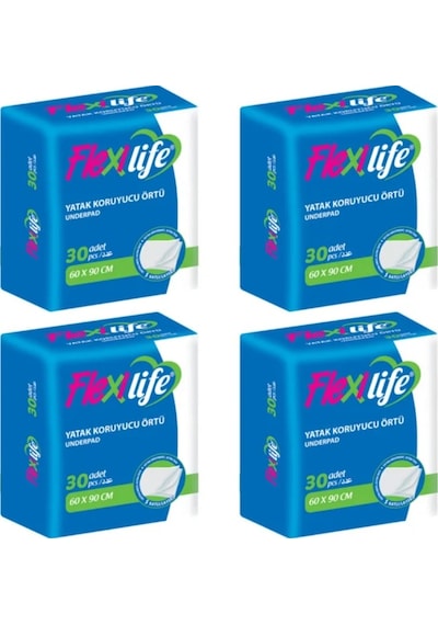 Flexilife 60 x 90 CM Yatak Koruyucu Örtü 30'lu x 4 120 Adet