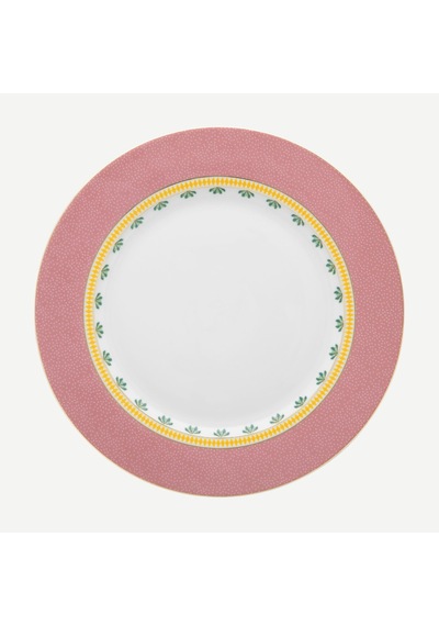Pembe Porselen Yemek Tabağı 26,5 Cm
