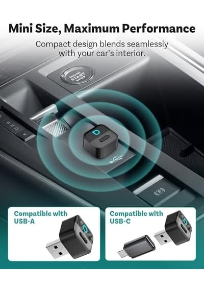 Ottocast Mini Pico Kablosuz Carplay Ve Android Otomatik Adaptör, Çift Kablosuz Dönüşüm, Wi-fi 6, Bluetooth 5.4, Ultra Kompakt, Tek Tuşla Telefon Anahtarı